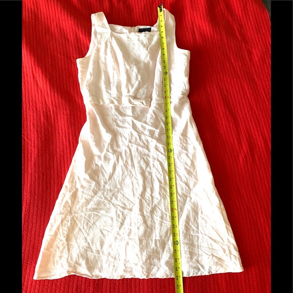 Vintage Pink Linen Midi Dress Size 14 - Picture 14 of 14